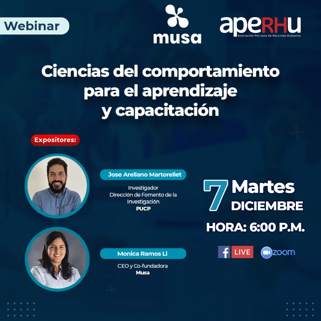 Webinar: Ciencias del comportamiento para el aprendizaje y capacitación ...